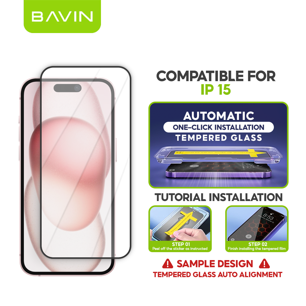 BAVIN Q3 One Click Series Screen Protector Tempered Glass Full Screen for iPhone X/XS/11/12/13/14/15/16/16E/17 Series