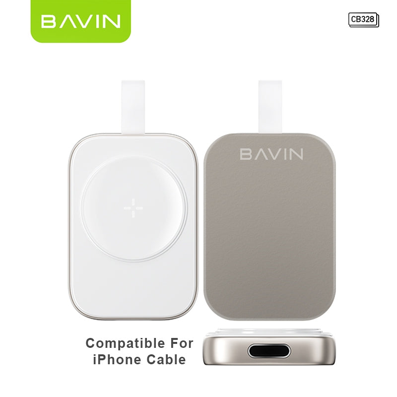BAVIN C-CB328-XX Mini Portable Magnetic Wireless Charger for Smart Watch Widely Supports iPh Watch Series For iPhone Input