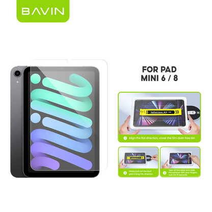 BAVIN S-Q17-XX One-Click Tempered Glass for iPad Mini, Air & Pro Series