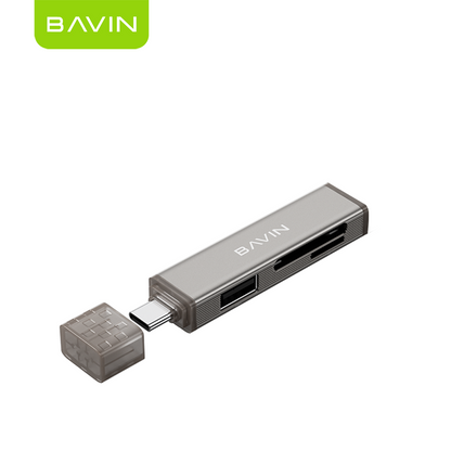 BAVIN O92 3-in-1 USB2.0 Portable Card Reader TF + SD + USB OTG w/480Mbps For Laptop, Smartphone, Tablet & OTG Supported