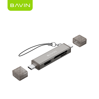 BAVIN O92 3-in-1 USB2.0 Portable Card Reader TF + SD + USB OTG w/480Mbps For Laptop, Smartphone, Tablet & OTG Supported