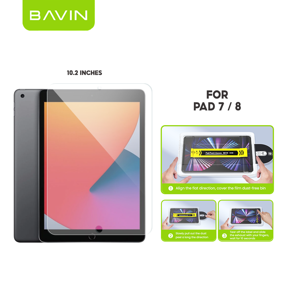BAVIN S-Q17-XX One-Click Tempered Glass for iPad Mini, Air & Pro Series