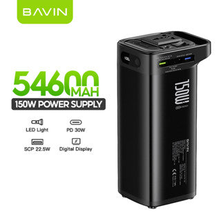 BAVIN PC021 54600mAh 150W Portable Power Supply Powerbank 22.5W w/ LED Light & Display