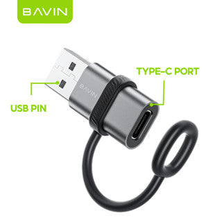 BAVIN O99 OTG Adapter USB / Type-C Port Converter 480Mbps High-Speed Data Transfer for Type-C, iPhone & Micro Devices