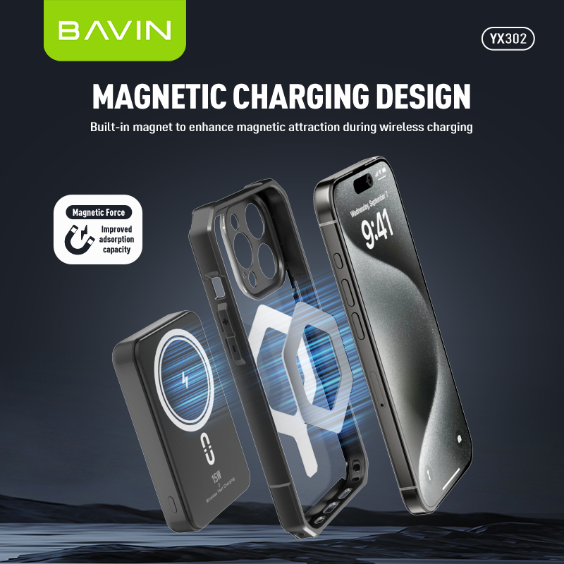 BAVIN E-YX302-XX Magnetic Shockproof Hard Case for iPhone 14/15 Series