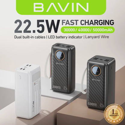 BAVIN Y-PC1157 50000mAh 40000mAh 30000mAh 22.5W Fast Charging Powerbank