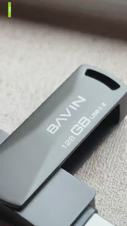 BAVIN UF-02-XX Dual Interface USB 3.2 & Type-C Flash Drive for Faster High-Speed Plug & Play Data Transfer