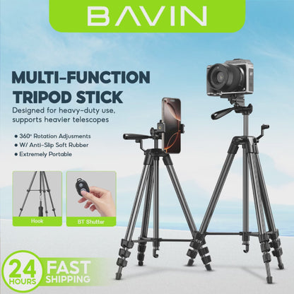 BAVIN D-Z-P21 Wireless Tripod with Bluetooth Remote for Camera & Phone