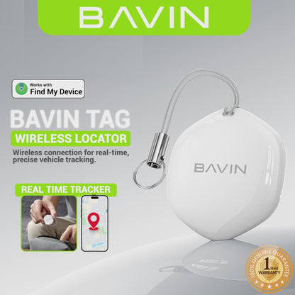BAVIN C-TAG-01 Smart Wireless Bluetooth Tracker Tag for iPhone Users | Find My Device, Locator Keys, Pets & Vehicles