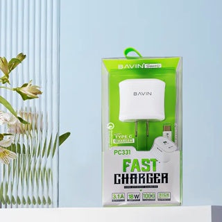 BAVIN C-PC331-XX Qualcomm 3.0 Fast Wall Charger w/ Charging Cable for Micro, Type-C & iPhone