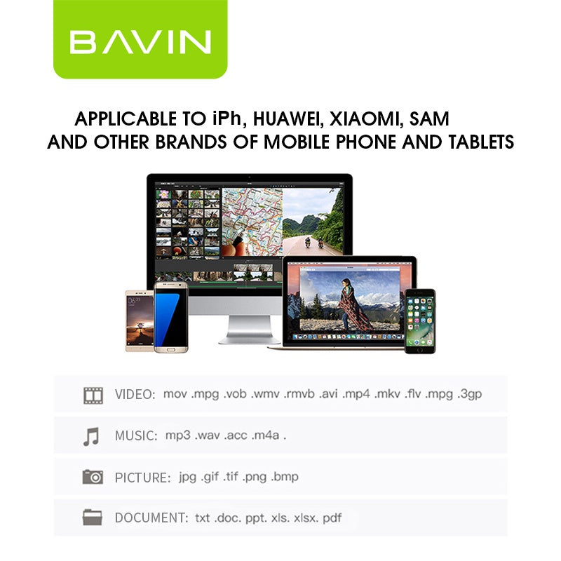 BAVIN 3 in 1 Otg Usb Adapter with High-Speed Transmission and Gaming for iPhone / Micro / Type-C
