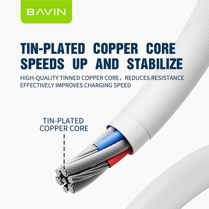 BAVIN CB161 2.4A Fast Charging 1 Meter Data Cable Compatible for iPhone/ Type-C / Micro Devices